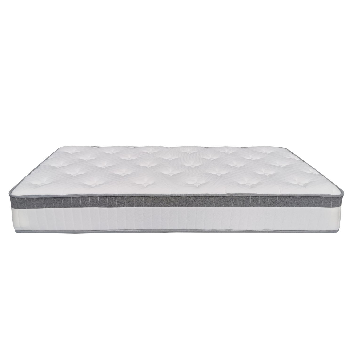Cama Europea 2 Plazas + Respaldo Tubular Madera Gris image number 4.0