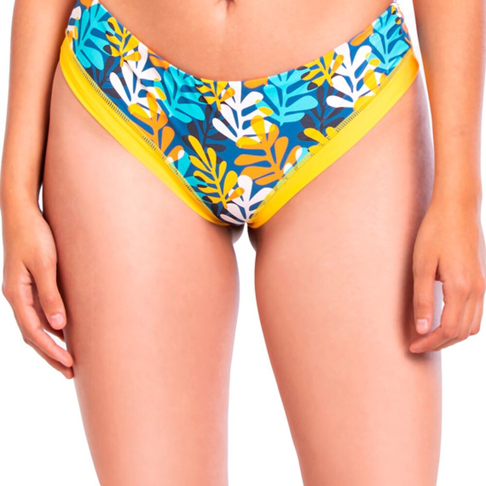 Bikini Calzón Tanga Tiro Alto Estampado Amarillo image number 0.0