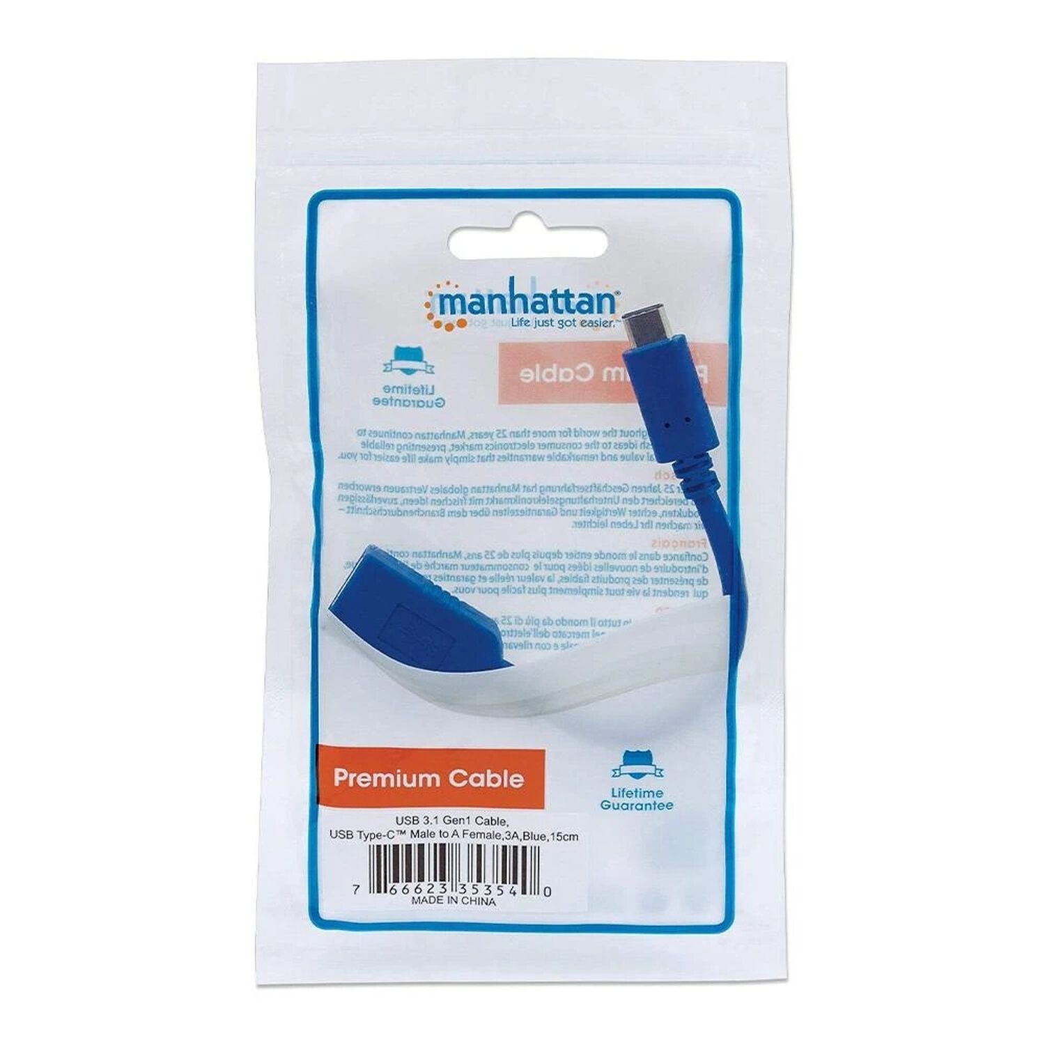 Cable De Datos Otg Tipo C A Usb Manhattan Usb 3.1 Pro 353540 image number 1.0