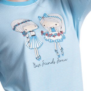 Art. 551 Pijama Algod&oacute;n Rayado Y Estampado De Ni&ntilde;as