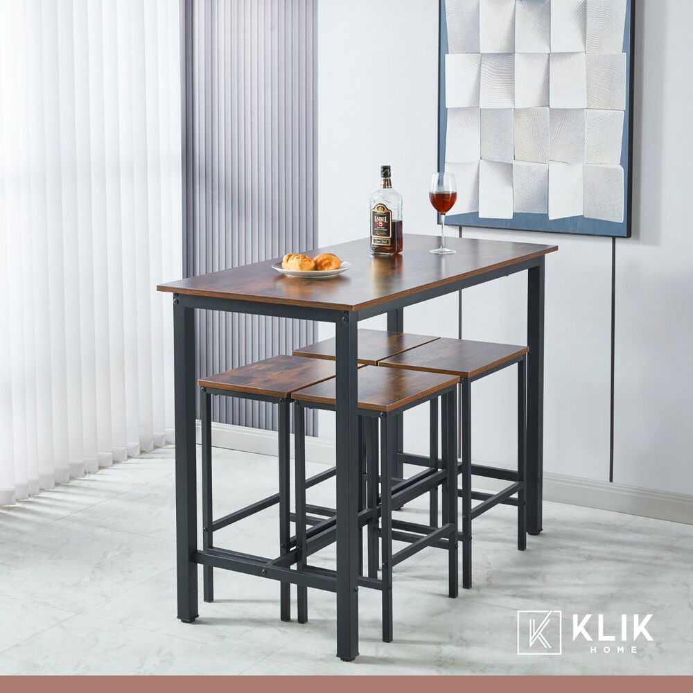Set De Comedor Para Cocina Con Pisos Taburetes Madera Industrial image number 7.0