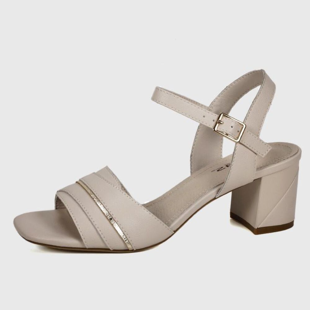 Sandalia Cuero Nevedna Beige image number 1.0