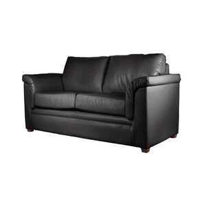 Sofa Ancona 3 Cuerpos Pu Grano Negro