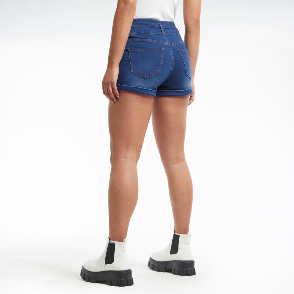 Short Pretina Ancha Tiro Alto Regular Mujer Rolly Go image number 3.0