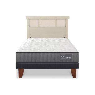 Cama Europea Cic Anatomic / 1.5 Plazas / Base Normal + Respaldo