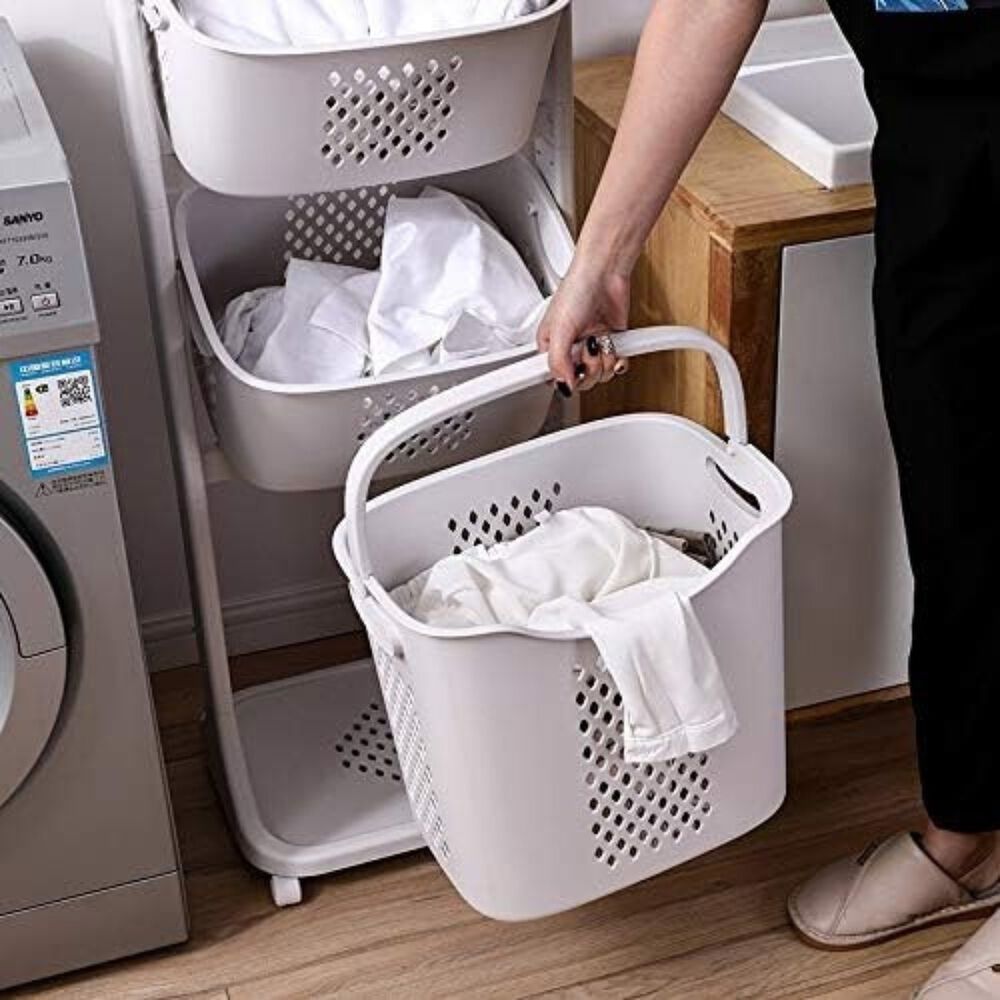 Organizador 3 Repisas Blanco Con Ruedas image number 2.0