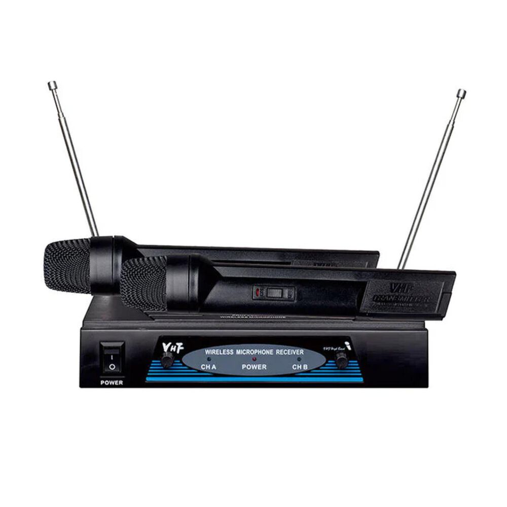 Pack 2 Microfonos Inalambricos 2 Calanes Vhf Wm787 image number 1.0