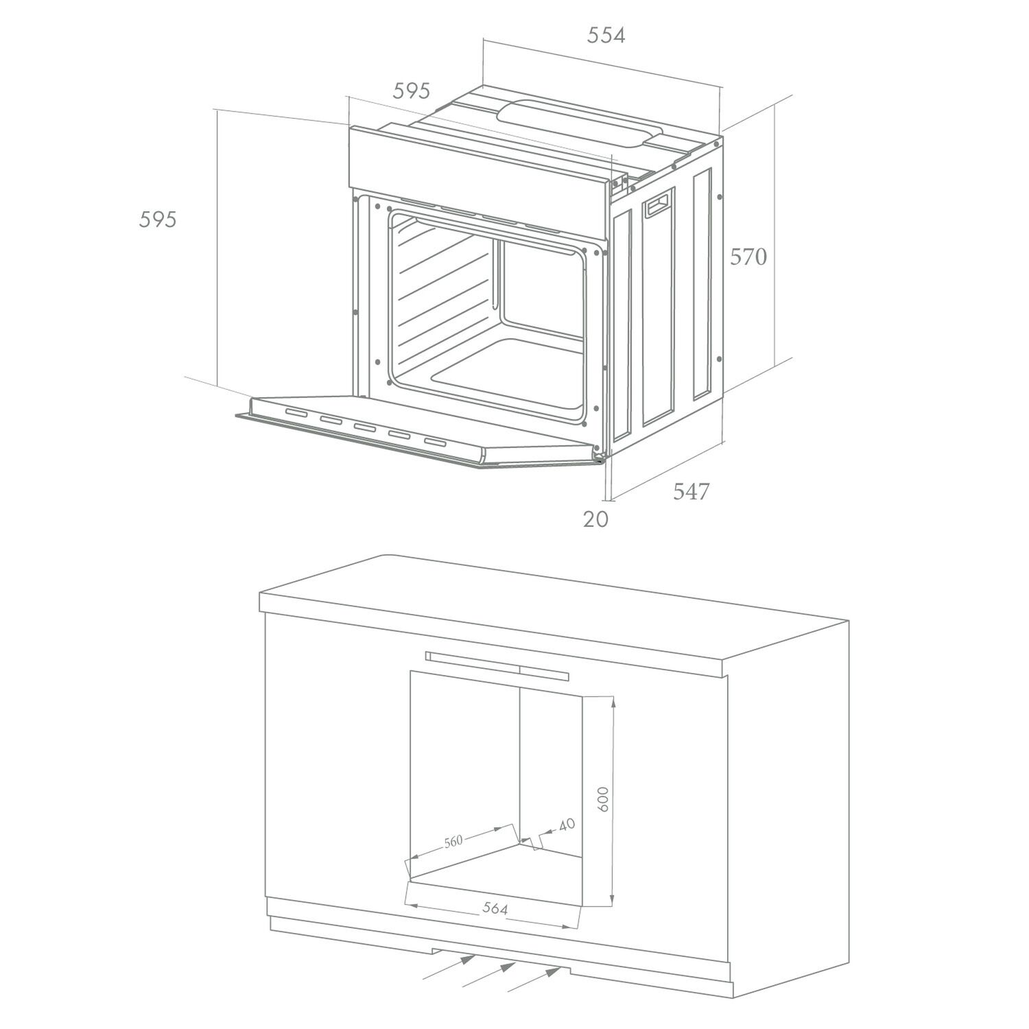 Horno Gr&ouml;ner Deluxe Air Fry 76l image number 4.0