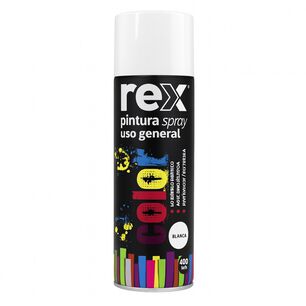 Pintura En Spray Uso General Secado R&aacute;pido Rex 400ml Blanca