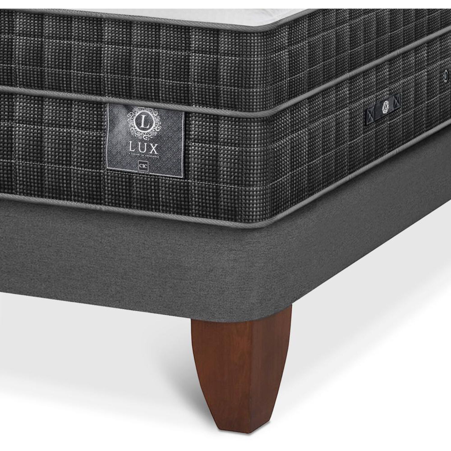 Cama Europea Cic Lux / 2 Plazas / Base Dividida + Respaldo image number 5.0