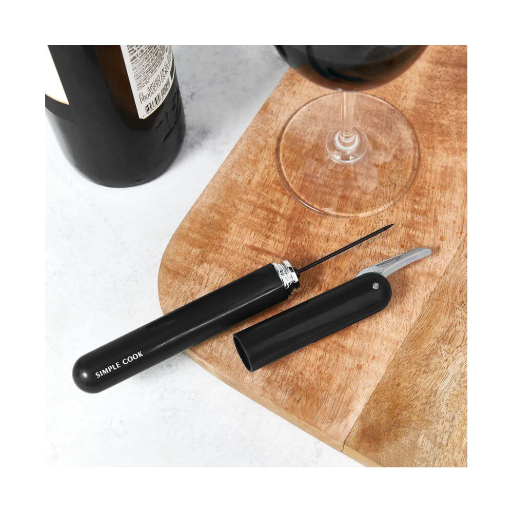 Descorchador De Vinos A Presion Simple Cook Dominus Negro image number 1.0