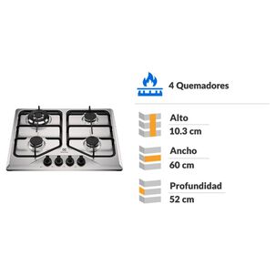 Encimera A Gas Electrolux KE4XC / 4 Quemadores
