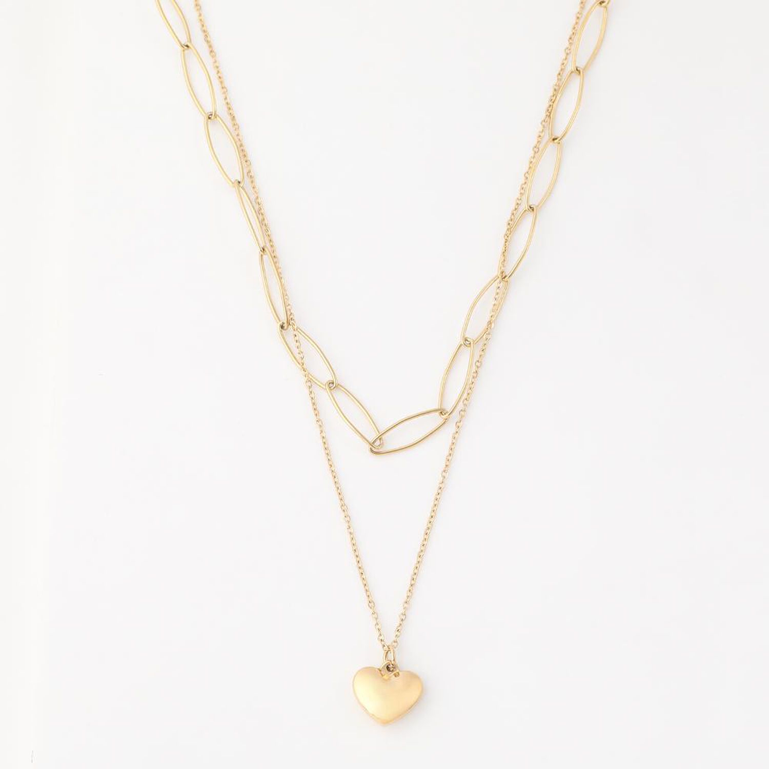 Collar Doble 19v69 Italia Dorado Mujer Stne206 image number 0.0