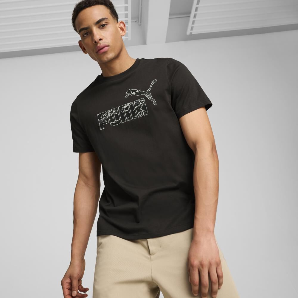 Polera Deportiva Ess+ Camo Graphic Tee image number 2.0