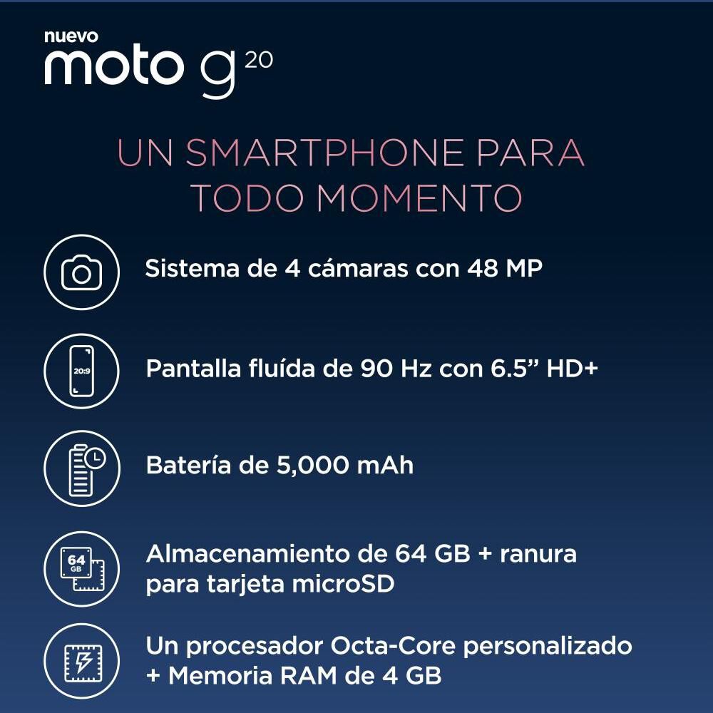 Smartphone Motorola G20 Edicion Especial Azul / 128 Gb / Liberado image number 2.0