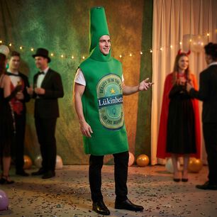 Traje Disfraz Botella De Cerveza Verde Adulto