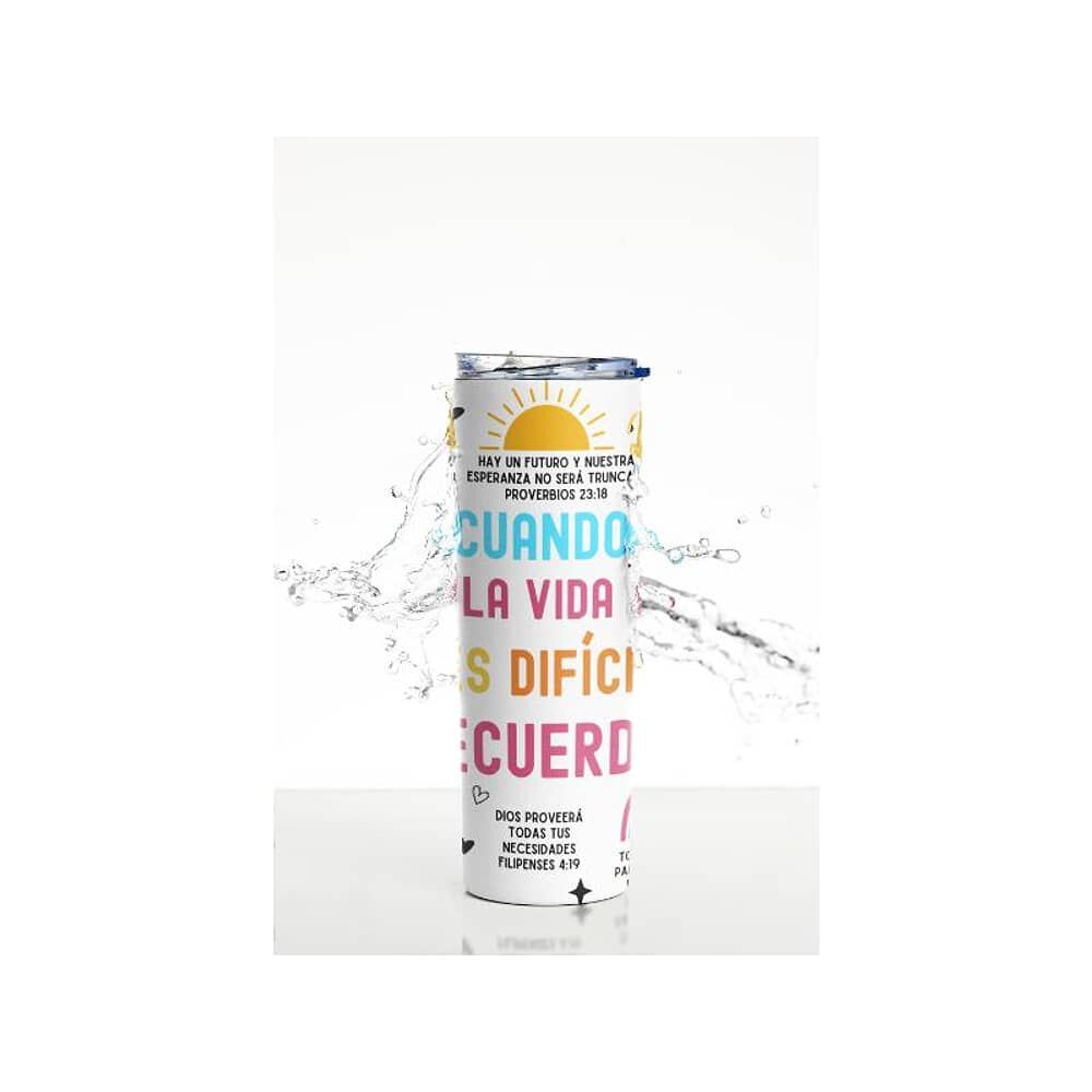 Termo Botella T&eacute;rmica Cristiano Con Vers&iacute;culos B&iacute;blicos Evang&eacute;lico image number 3.0