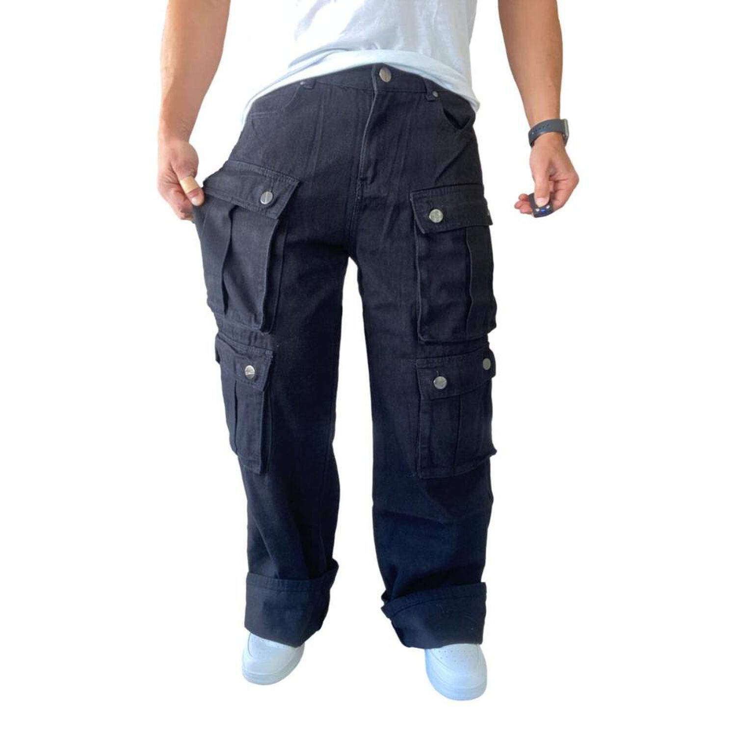 Jeans Di&aacute;bolo Cargo Ancho Wide Leg Hombre image number 10.0