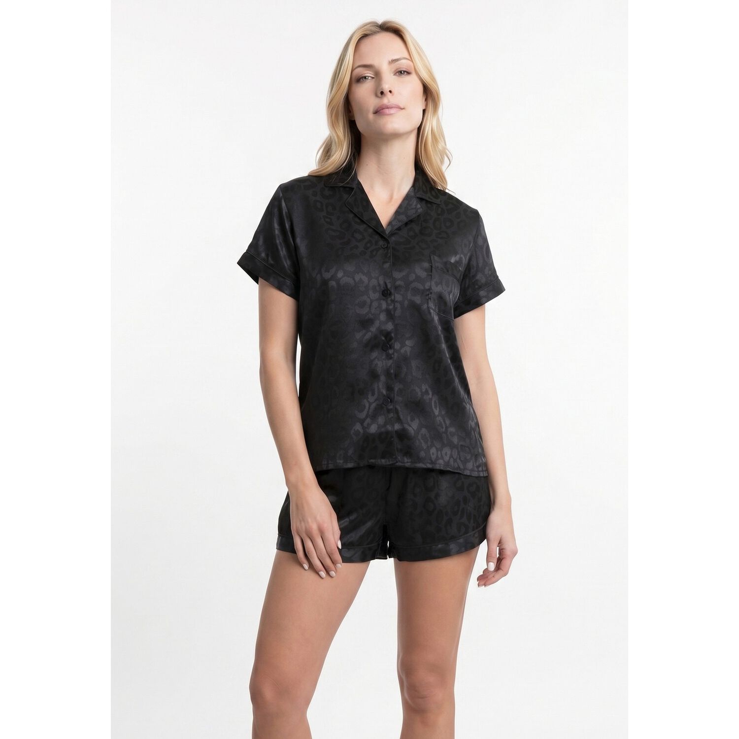 Pijama Corto Abotonado Satin Mujer Kayser 70.1145m-neg image number 0.0