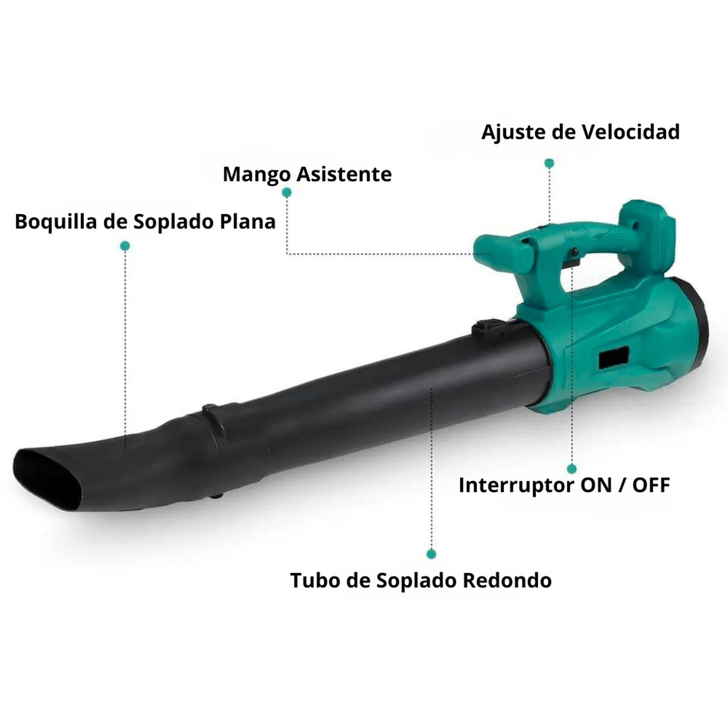 Soplador De Hojas Inal&aacute;mbrico Secador De Aire El&eacute;ctrico image number 7.0