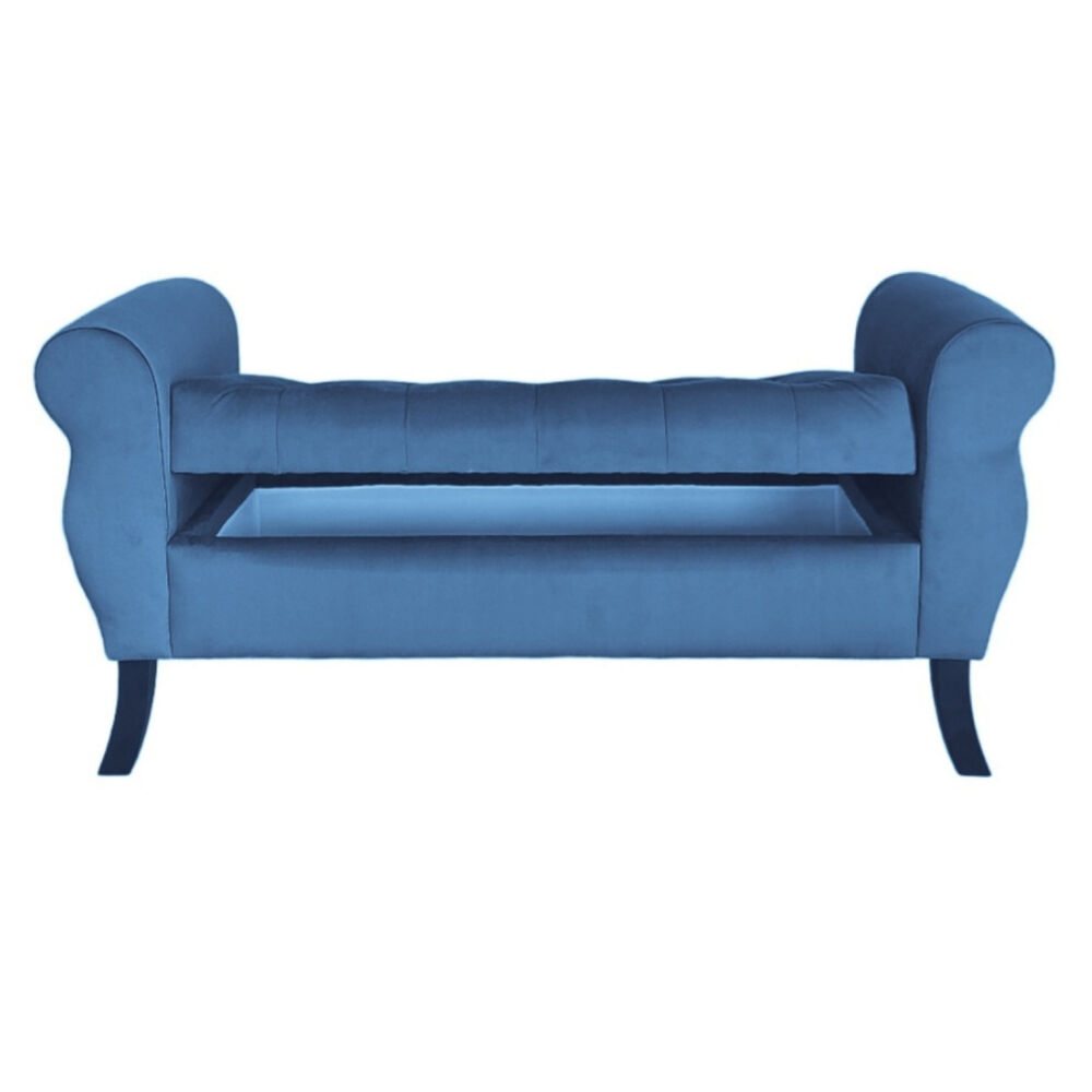 Banqueta Baul Diva Color Azul Petroleo image number 1.0