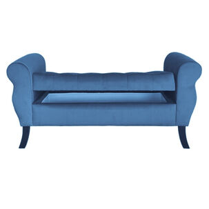 Banqueta Baul Diva Color Azul Petroleo