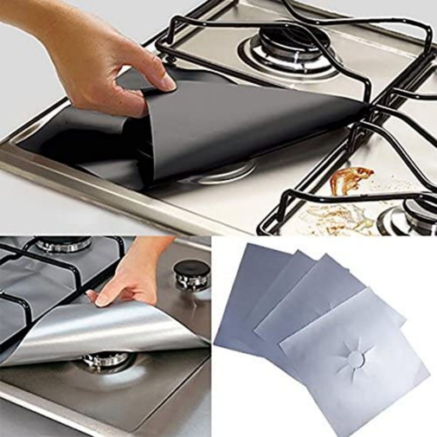 Pack 24 Laminas Aluminio Protector Cocina A Gas image number 3.0