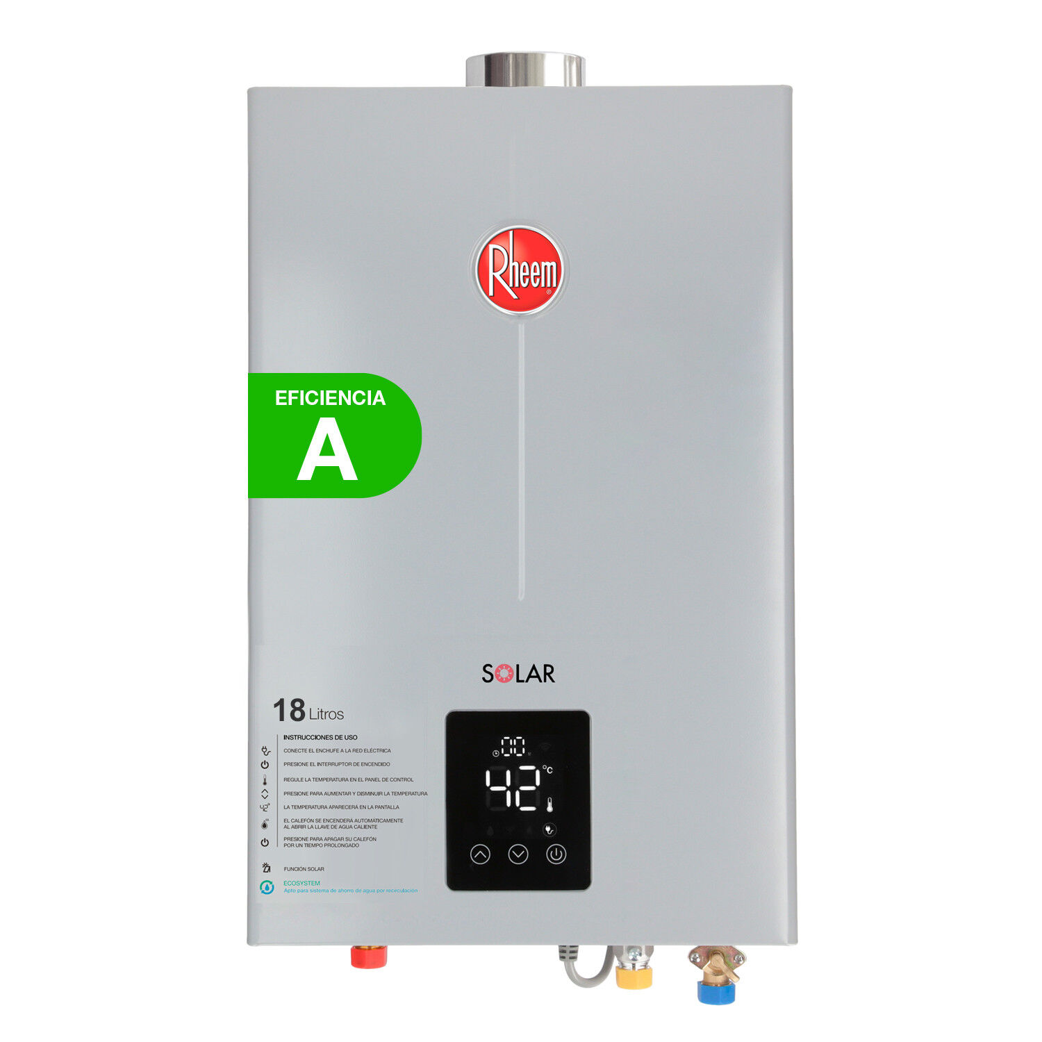 Calefont 18 L Gas Natural T Forzado + Control Digital Rheem image number 2.0
