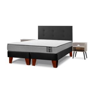 Cama Europea Flex Star / 2 Plazas / Base Dividida + Set De Maderas