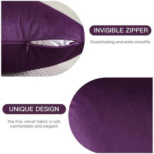 Pack De 02 Fundas De Coj&iacute;n De Terciopelo Suave 45x45 Mod21