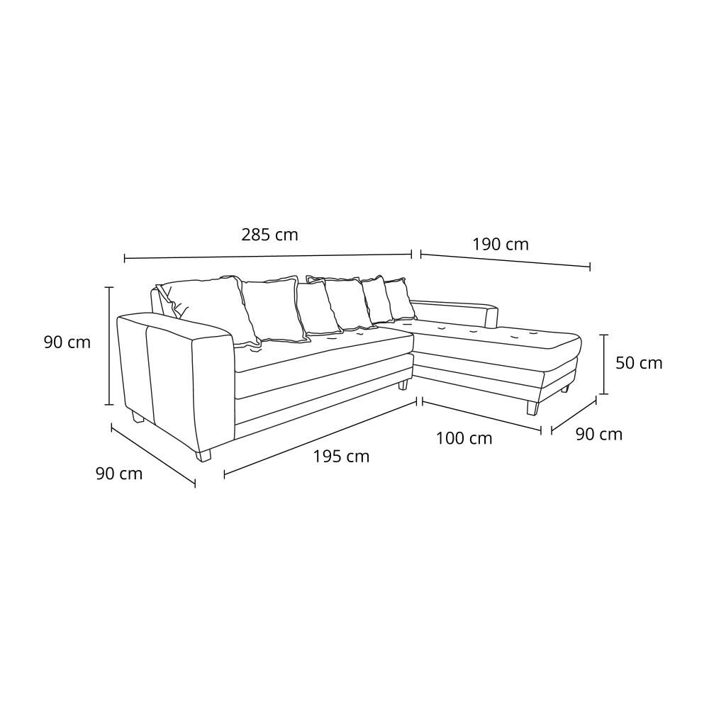 Sofá Seccional Living Factory New Venecia / 4 Cuerpos image number 7.0