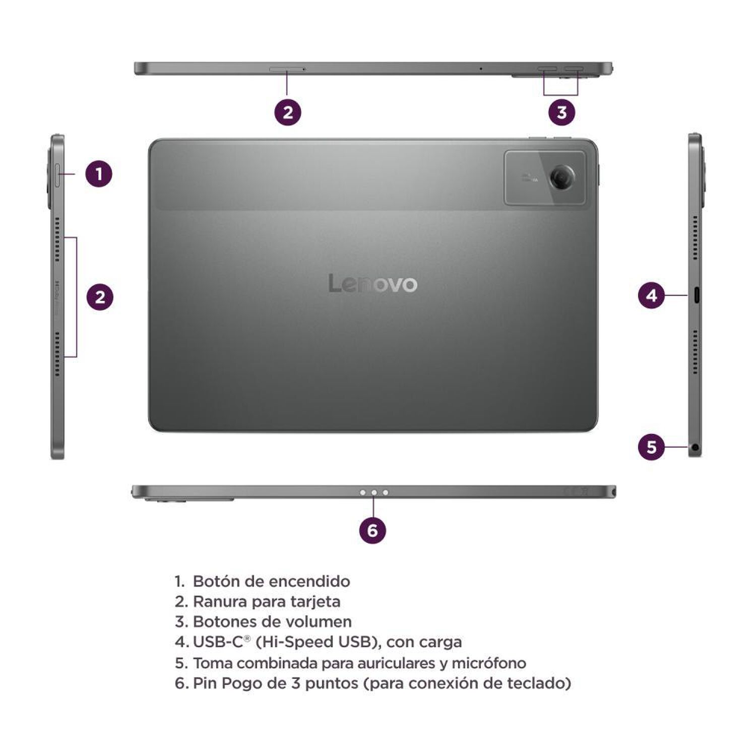 Tablet 11" Lenovo Ideatab 11 2k / 8 GB RAM / 128 GB / Luna Grey + Tab Pen Plus + Folio Case image number 6.0
