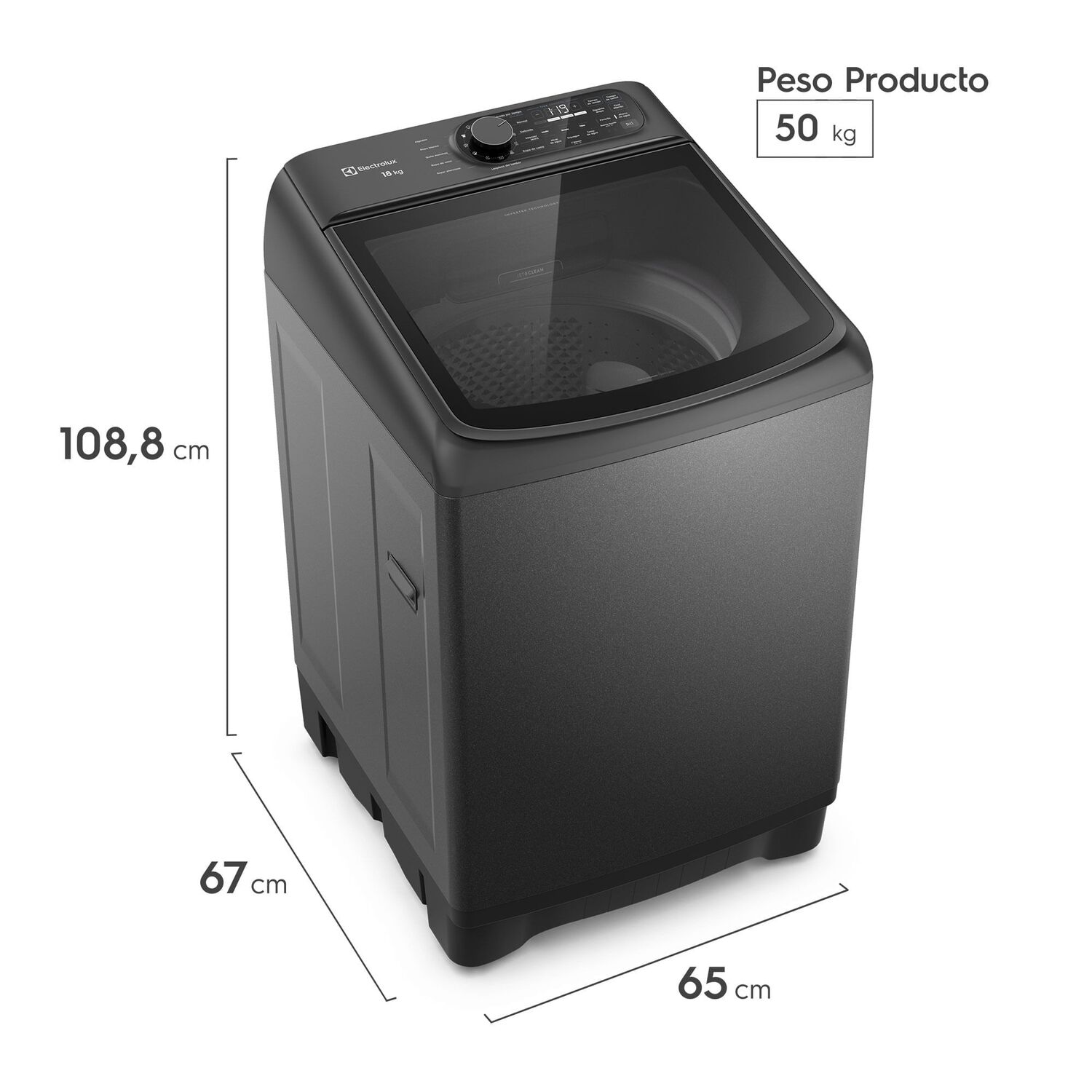 Lavadora Autom&aacute;tica 18kg Carga Superior Inverter Emtl18io Onix image number 2.0