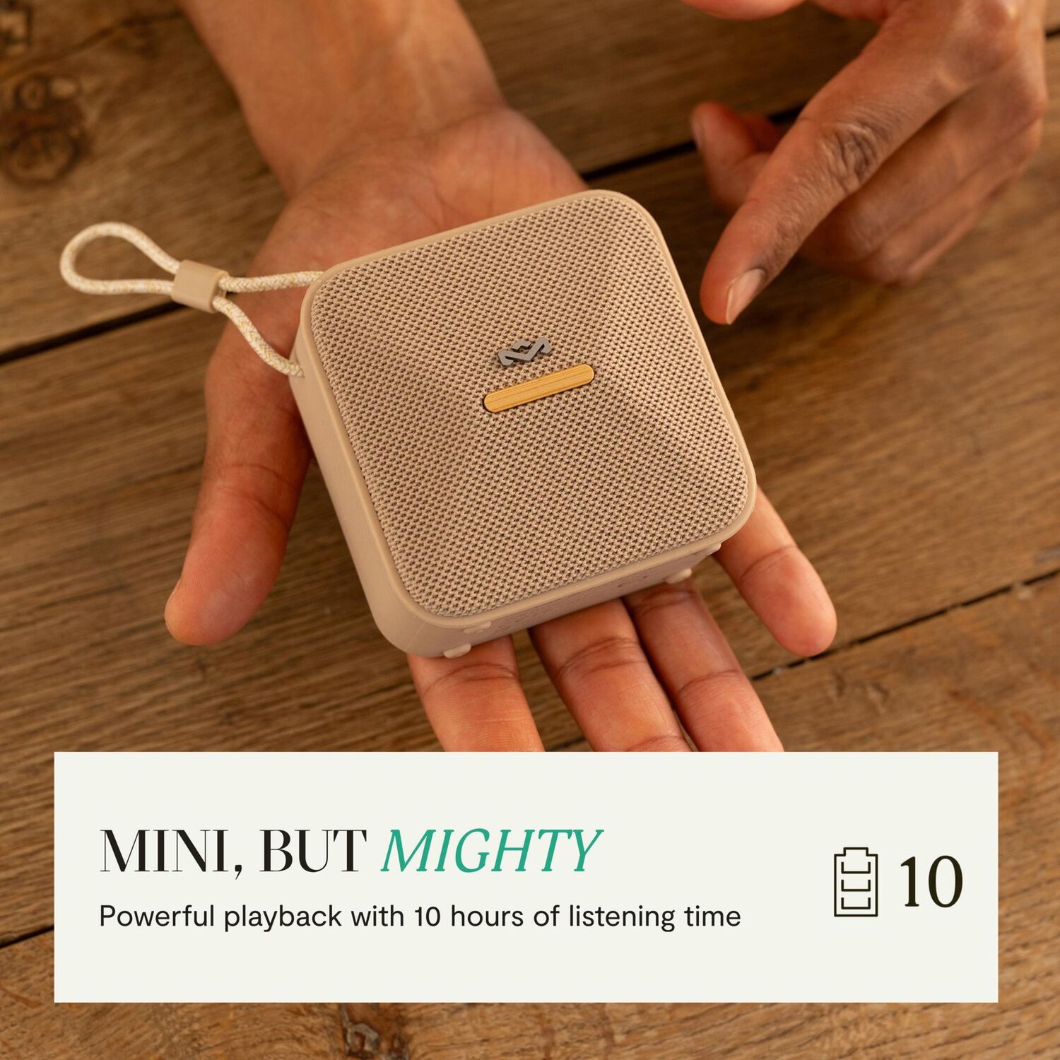 Parlante Bluetooth 5.3 Waterproof Rise Up Cream Marley image number 3.0