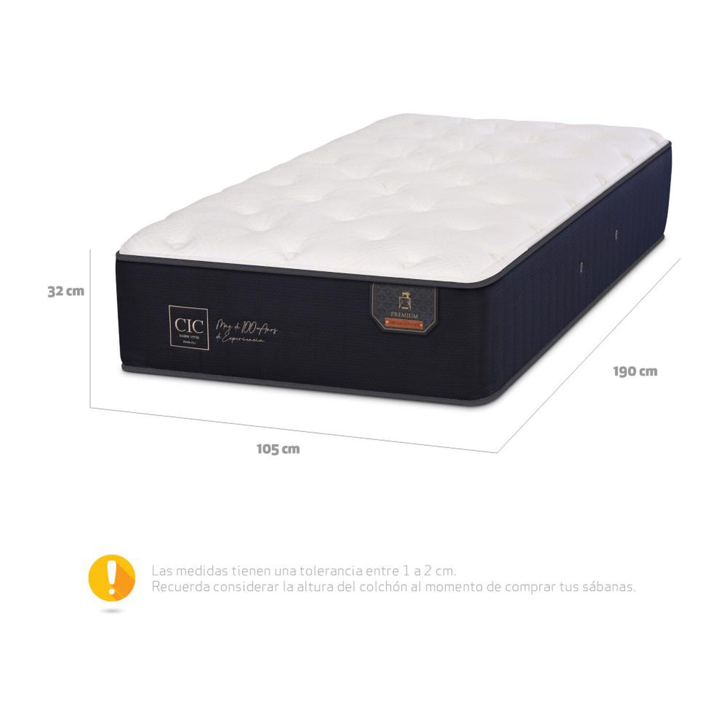 Colch&oacute;n Cic Premium / 1.5 Plazas / 190 Cm x 105 Cm image number 4.0