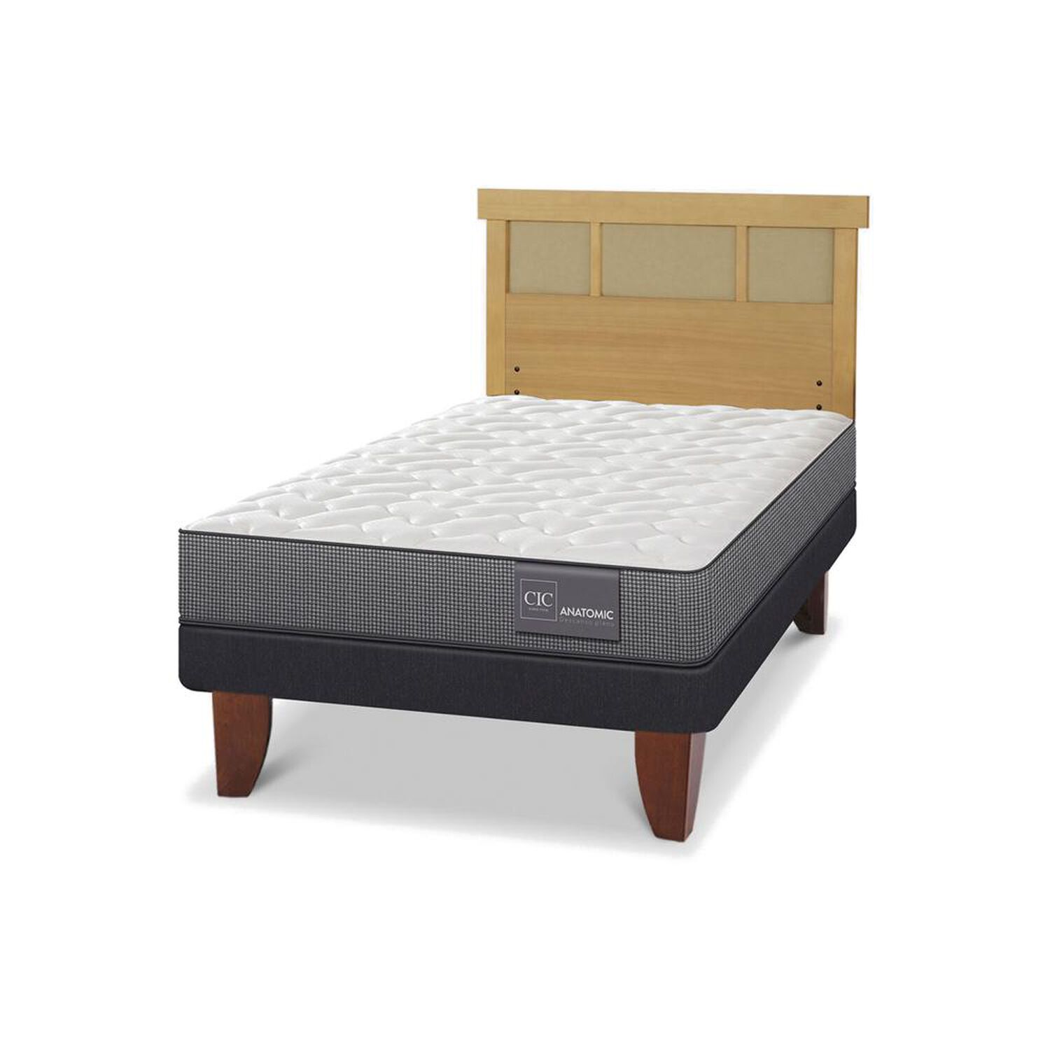 Cama Europea Cic Anatomic / 1.5 Plazas / Base Normal + Respaldo image number 3.0