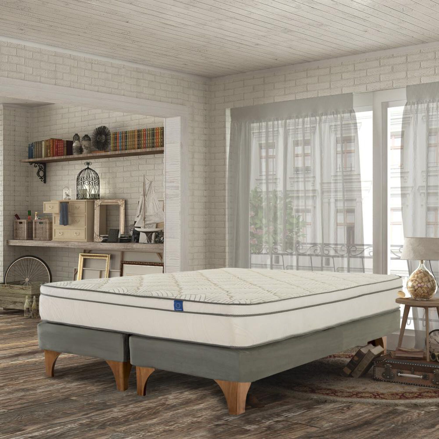 Cama Europea Flex Valencia / 2 Plazas / Base Dividida image number 4.0