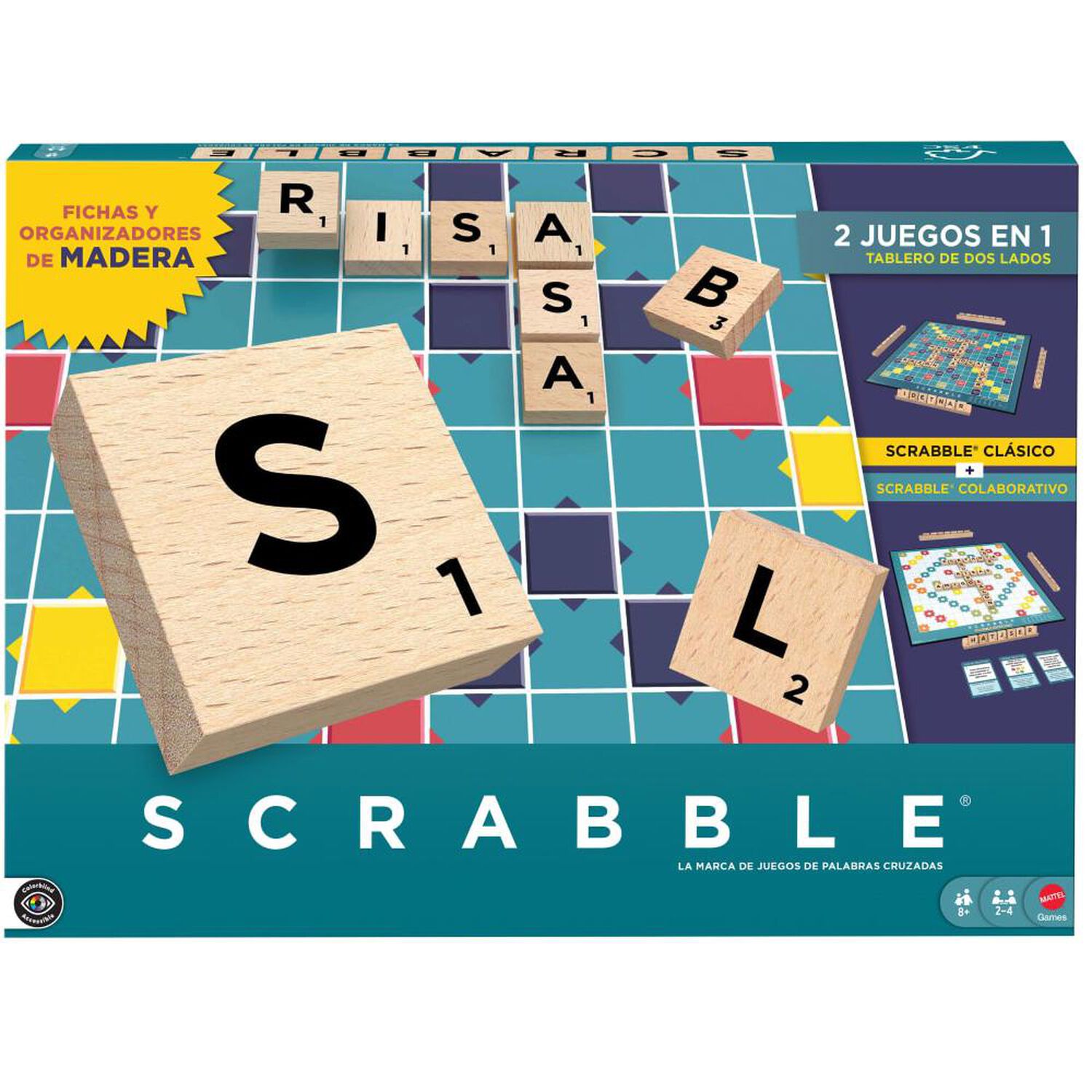 Juego De Mesa Scrabble Core Wood image number 0.0