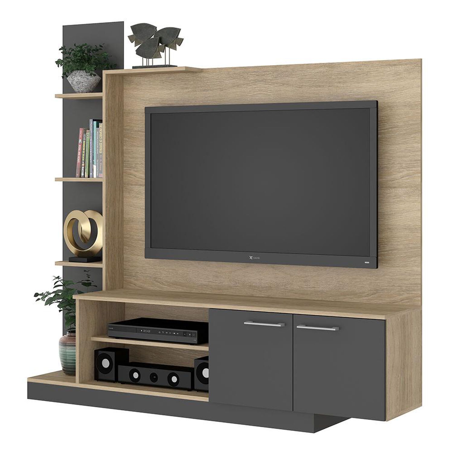 Rack Vekkahome Home Tv Reina / 2 Puertas image number 4.0