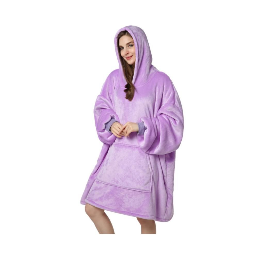 Poleron Felpa Con Capucha Manta Polar Bata Frazada Inviern image number 28.0