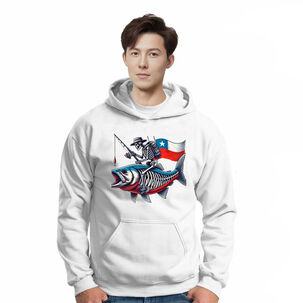 Poleron Flokitextiles Fish Sport