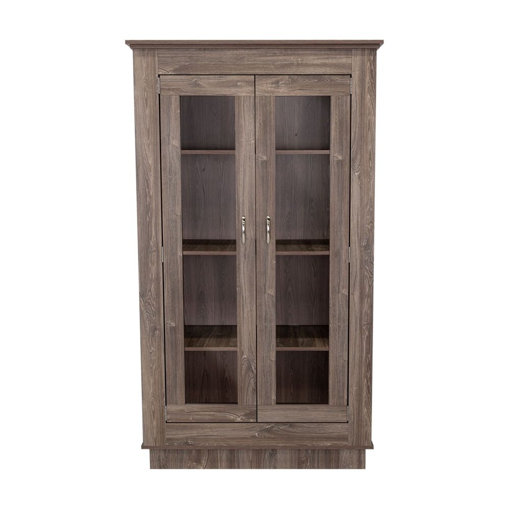 Viitriina 2 Puertas 3 Estantes Fm-005c Caf&eacute; Oscuro image number 7.0