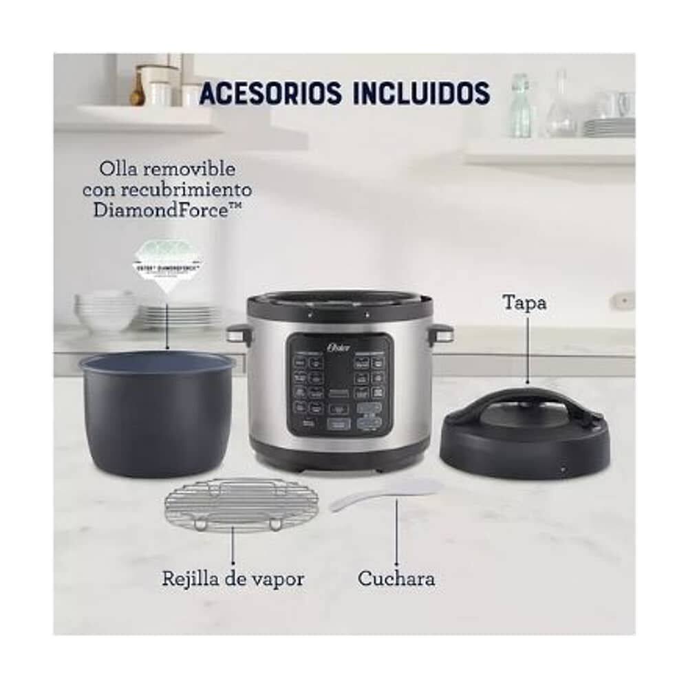 Multiolla Turbo, 5.7l De Capacidad Oster, Con 14 Funciones Predeterminadas, Funci&oacute;n Turbo, Recubrimiento Oster Diamondforce, Ckstpcect57df image number 5.0