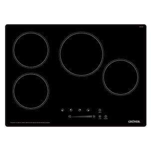 Encimera Vitrocer&aacute;mica Groner Touch Black 4q