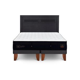 Cama Europea Cic Linea Premium / 2 Plazas / Base Dividida + Respaldo