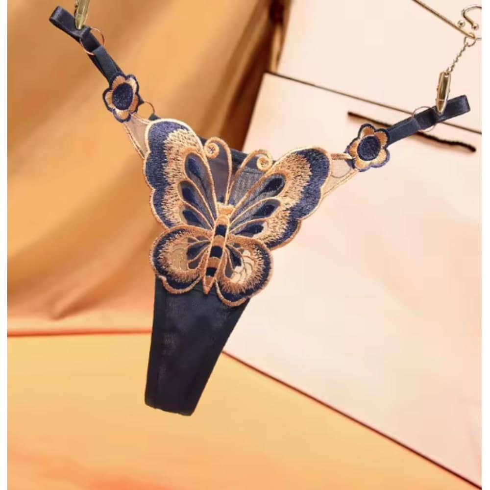 Colaless Bordado Mariposa, Cinta Ajustable Lenceria Exotica image number 14.0