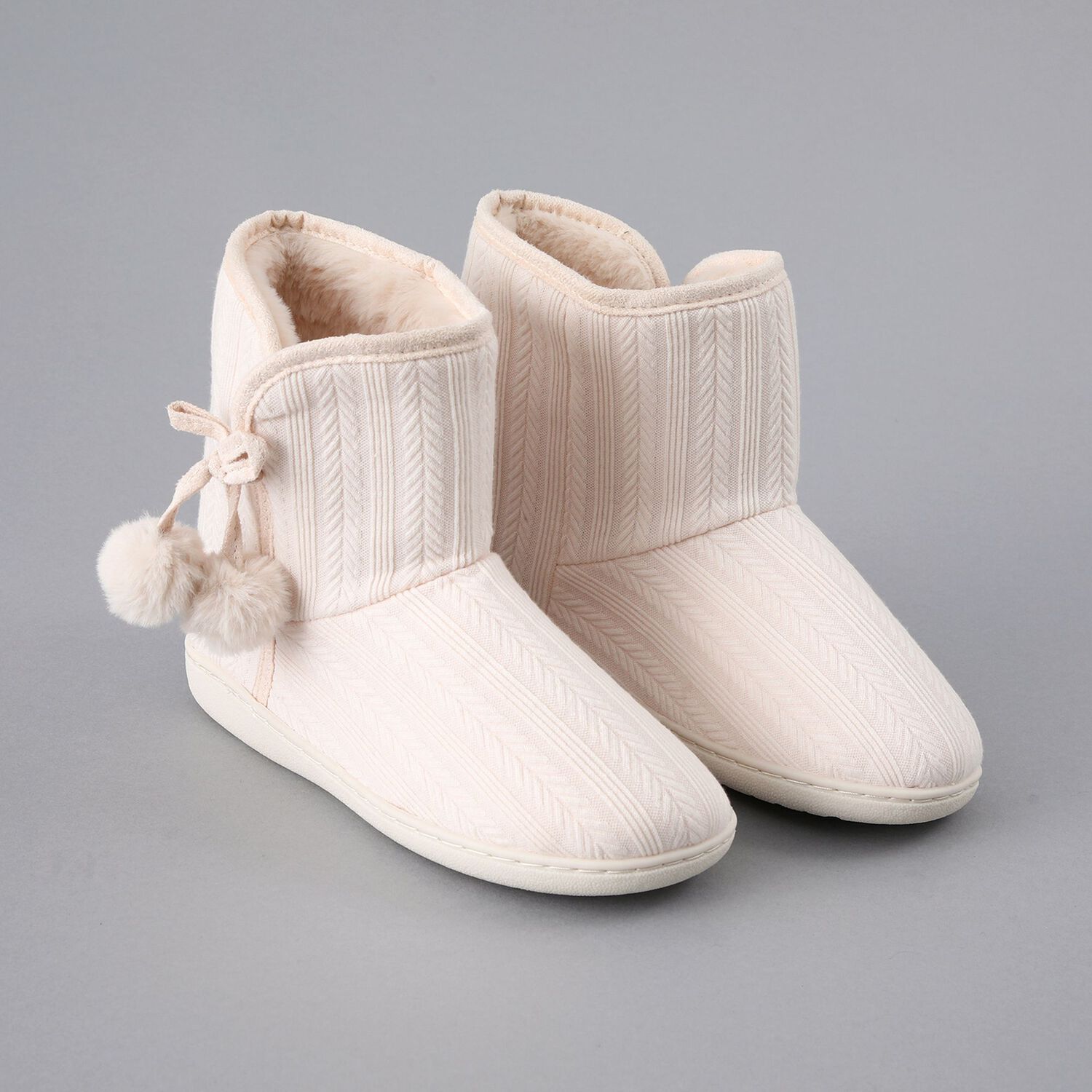 Bota Tejida Y Fur Flores Mujer 33790-17 image number 0.0