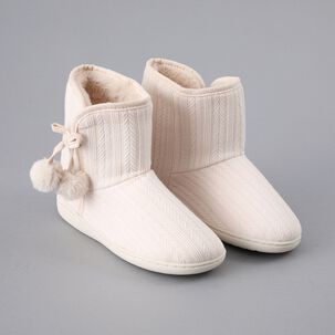 Bota Tejida Y Fur Flores Mujer 33790-17