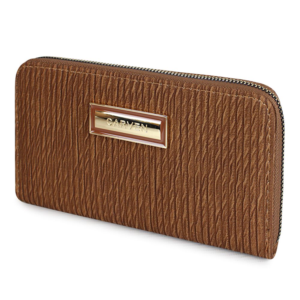 Billetera Mujer Abby Café Carven image number 1.0