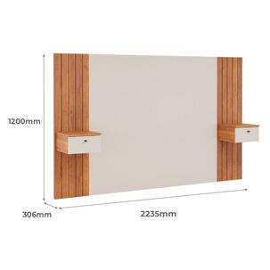 Respaldo Decocasa Dunas / 2 Plazas Con Veladores Aereos + Panel Tv